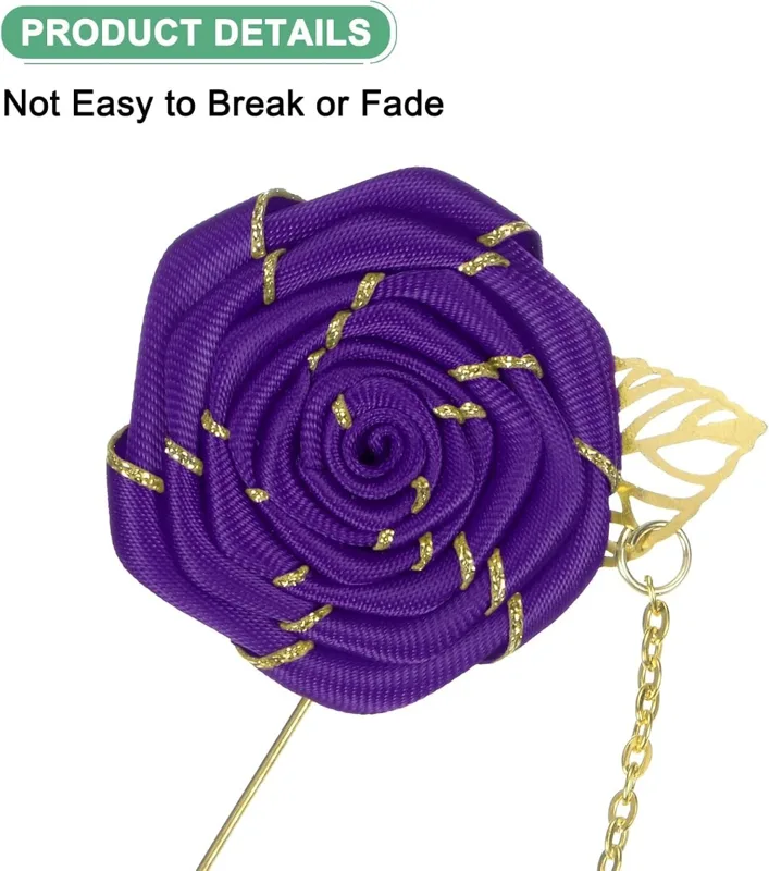 Rose Brooch Pin Cloth Rose Flo - Men Accessories Brooch recension och pris