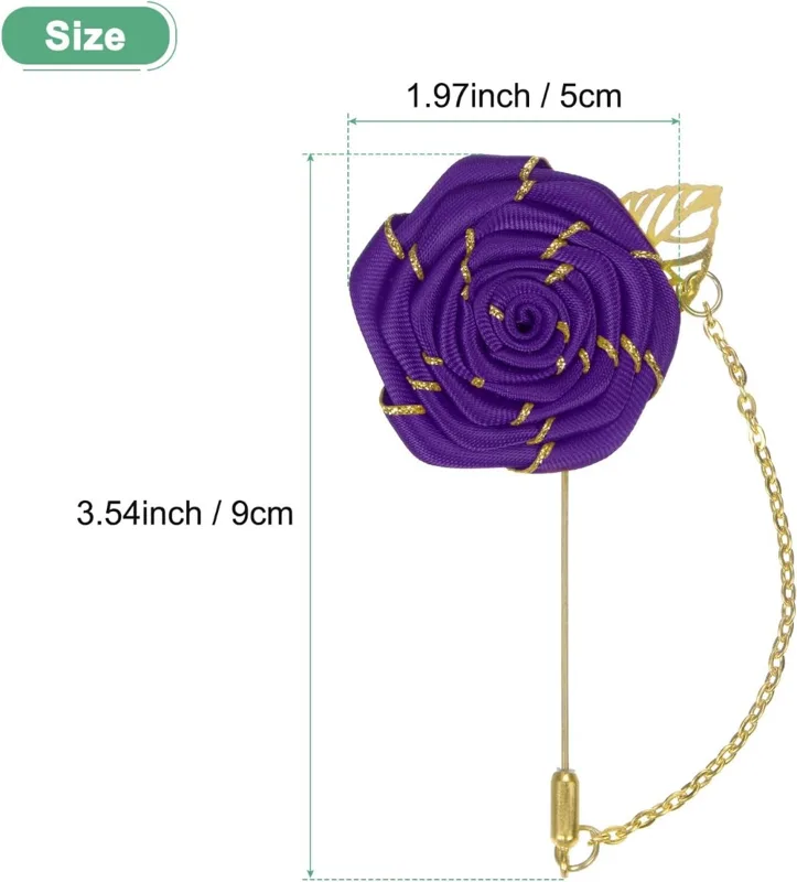 Rose Brooch Pin Cloth Rose Flo - Men Accessories Brooch recension och pris