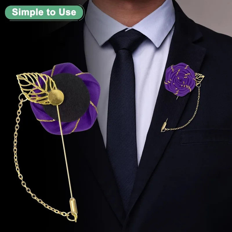 Rose Brooch Pin Cloth Rose Flo - Men Accessories Brooch recension och pris