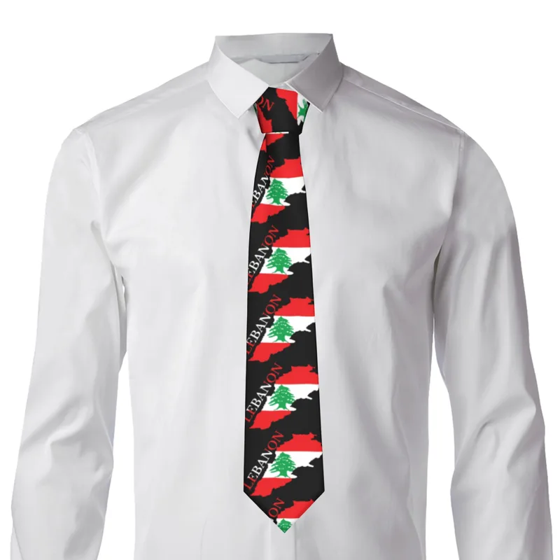 Lebanon Flag Map  Tie  Cosplay - Men Accessories Lebanon recension och pris