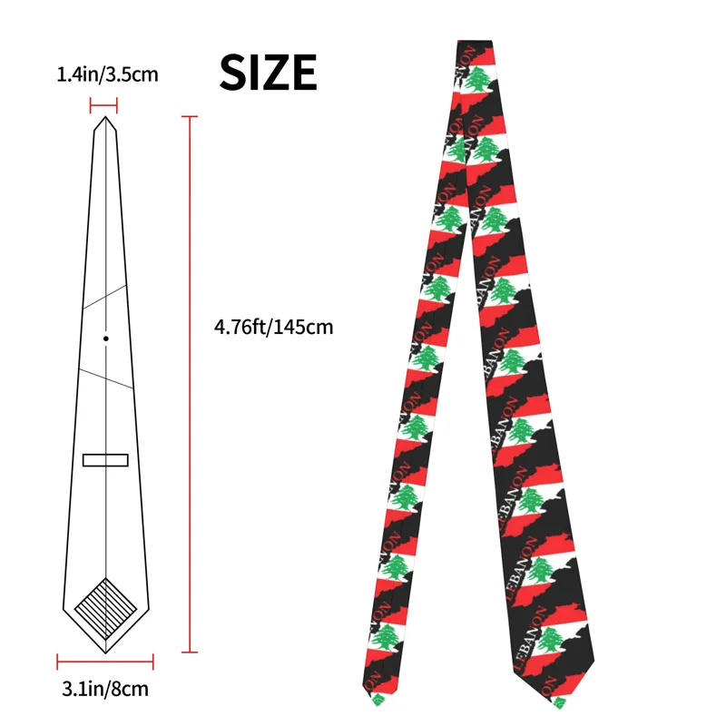 Lebanon Flag Map  Tie  Cosplay - Men Accessories Lebanon recension och pris