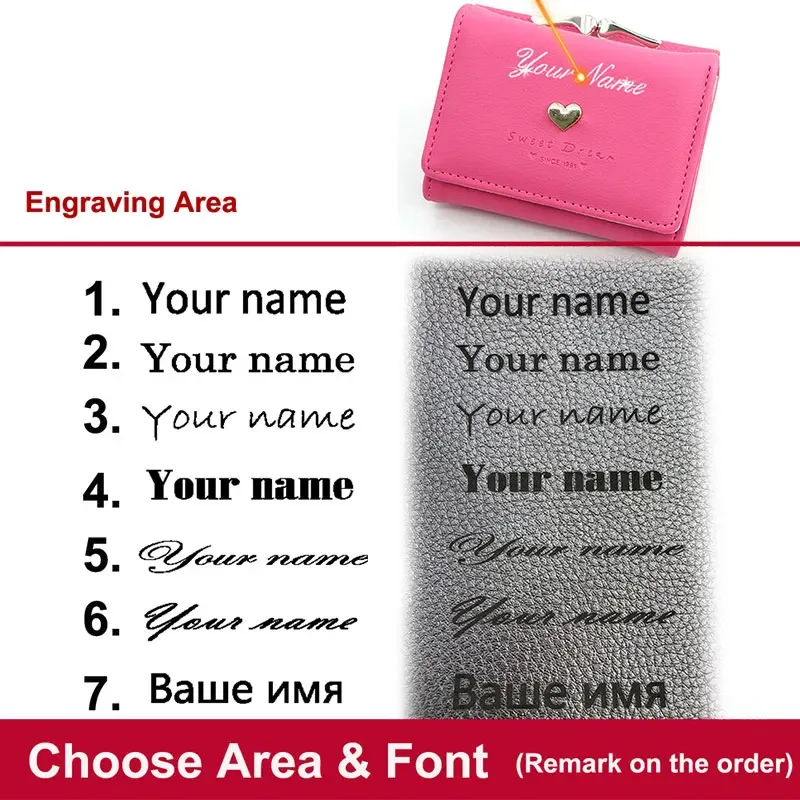 New Short Women Wallets Name E - Coin Holder Men recension och pris