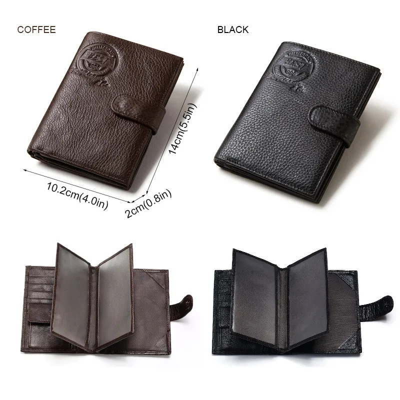 KAVIS Genuine Leather Wallet M - Coin Holder Men recension och pris